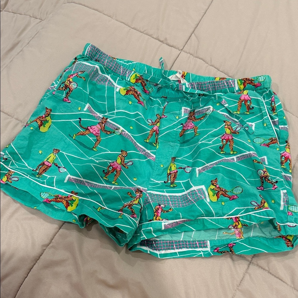 Print Fresh - Courtside Cats tennis pajama shorts